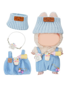 Conjunto de Ropa para Muñeca Labubu Azul 17cm Accesorios