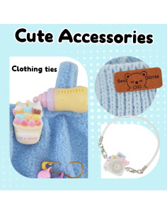 Conjunto de Ropa para Muñeca Labubu Azul 17cm Accesorios 2