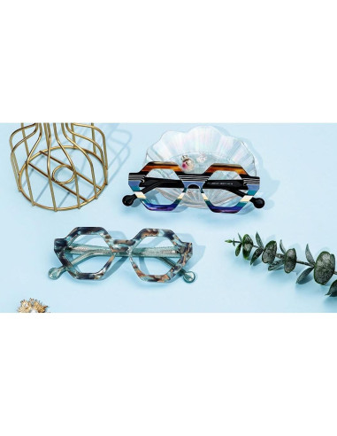 Gafas Anti Luz Azul Vooglam para Mujeres - Diseño Geométrico