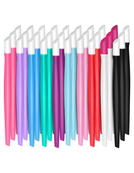 30 Piezas Empujadores de Cutículas BBTO de Goma y Plástico