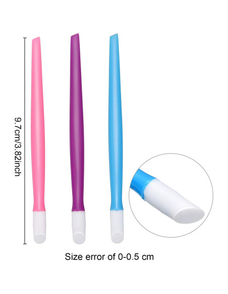 30 Piezas Empujadores de Cutículas BBTO de Goma y Plástico