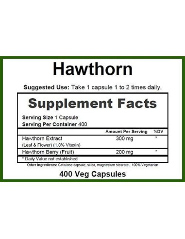 Extracto de Espino VerdePacks 400 Cápsulas Suplemento Natural