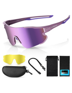 Gafas de Ciclismo Odoland UV400 Polarizadas Intercambiables