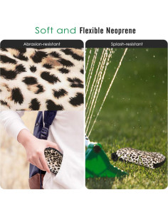 Funda de Gafas MoKo Neopreno Cremallera E-leopardo 2