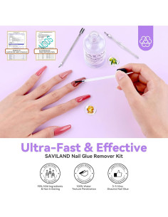 Removedor de Pegamento para Uñas Postizas SAVILAND 50ML 2