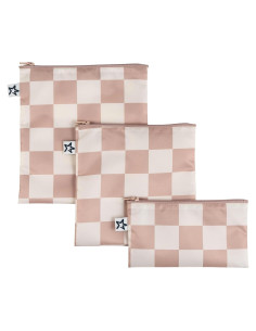 Bolsas Reutilizables para Snacks Tiny Twinkle - 3 Piezas Beige
