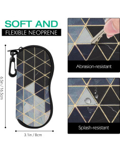 Funda de Gafas MoKo Neopreno Cremallera Espaciosa Gris 2