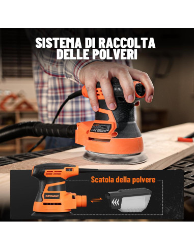 Lijadora Orbital DOVAMAN ROS01A 350W 6 Velocidades 12.7cm