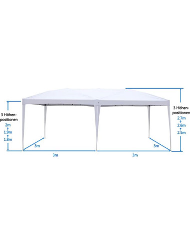 Carpa Plegable AMOPA 3x6m Impermeable para Eventos al Aire Libre