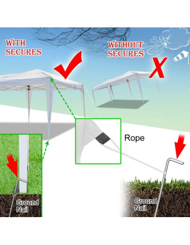 Carpa Plegable AMOPA 3x6m Impermeable para Eventos al Aire Libre