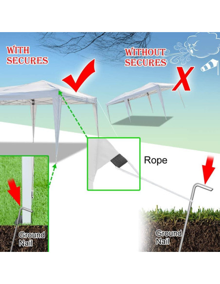Carpa Plegable AMOPA 3x6m Impermeable para Eventos al Aire Libre Carpa Plegable AMOPA 3x6m Impermeable para Eventos al Aire Libre