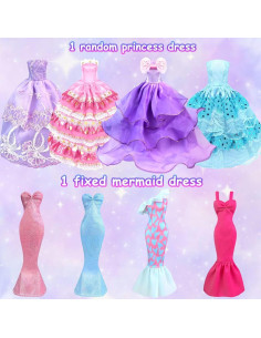 Kit de Ropa y Accesorios para Muñecas VLUSSO 92 Piezas 2