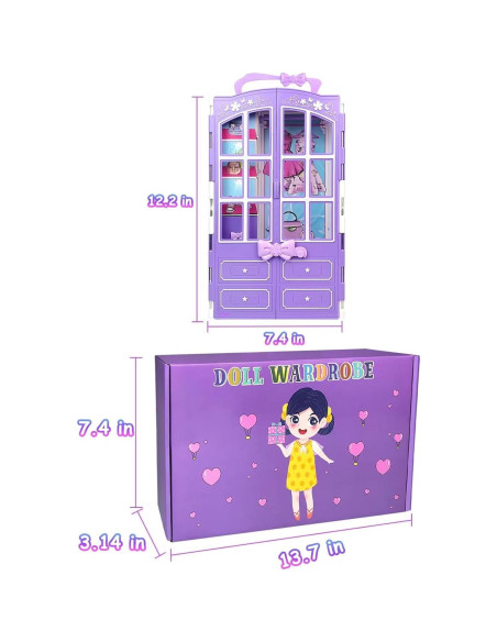 Kit de Ropa y Accesorios para Muñecas VLUSSO 92 Piezas