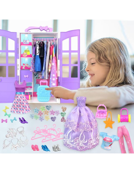 Kit de Ropa y Accesorios para Muñecas VLUSSO 92 Piezas