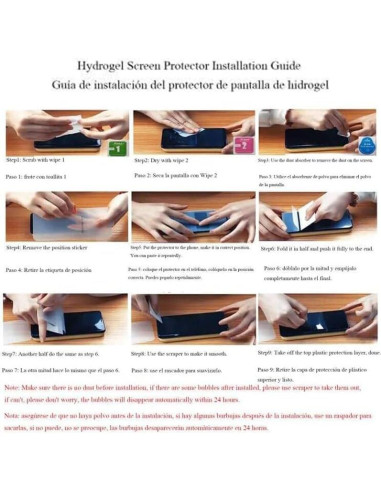 2 Películas Hidrogel Mate Antihuellas para Google Pixel 9a 5G