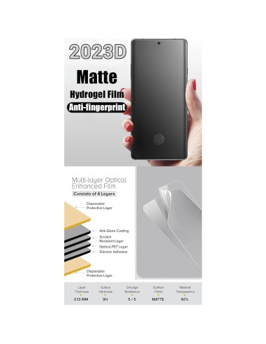 2 Películas Hidrogel Mate Antihuellas para Google Pixel 9a 5G