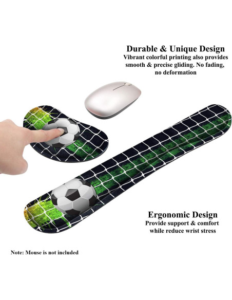 Almohadilla para Muñeca y Teclado Meffort Inc Ergonómica Fútbol