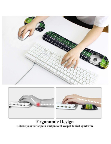 Almohadilla para Muñeca y Teclado Meffort Inc Ergonómica Fútbol