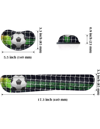 Almohadilla para Muñeca y Teclado Meffort Inc Ergonómica Fútbol