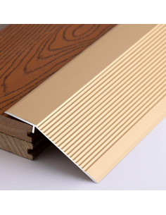 Tira de transición de suelo Dntum 90cm dorada aluminio 2