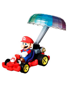 Auto Hot Wheels Mario Kart Mario Pip Frame con Planeador