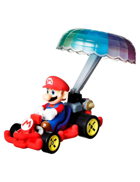 Auto Hot Wheels Mario Kart Mario Pip Frame con Planeador