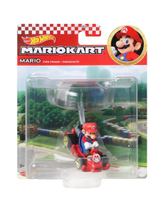 Auto Hot Wheels Mario Kart Mario Pip Frame con Planeador 2
