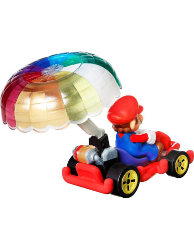 Auto Hot Wheels Mario Kart Mario Pip Frame con Planeador