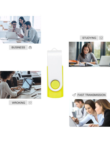 Paquete de 20 Memorias USB 4GB REWBOAT Colores Aleatorios