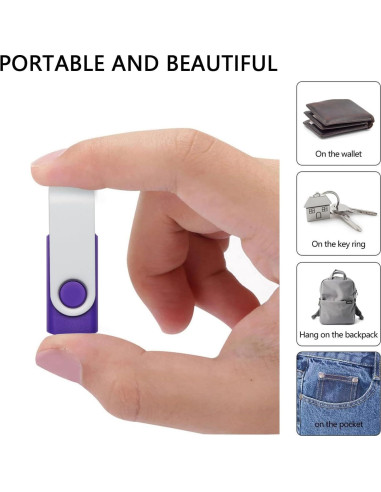 Paquete de 20 Memorias USB 4GB REWBOAT Colores Aleatorios