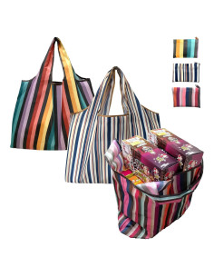Bolsas de Compras Reutilizables BeyGior Multistripe XL 22.7kg