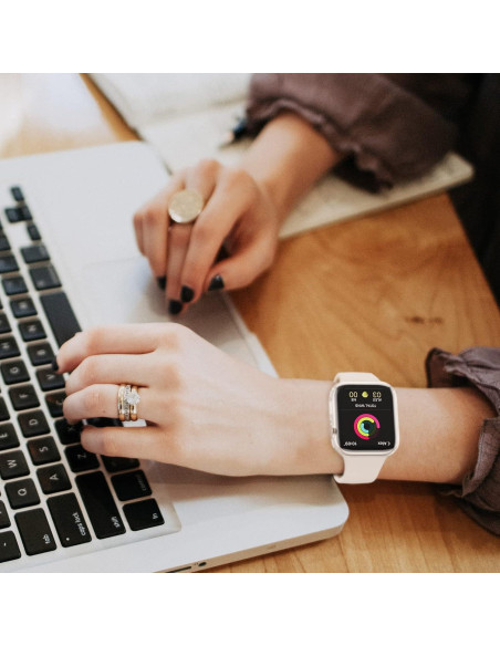 Funda Protectora de Pantalla JZK para Apple Watch 45mm Transparente