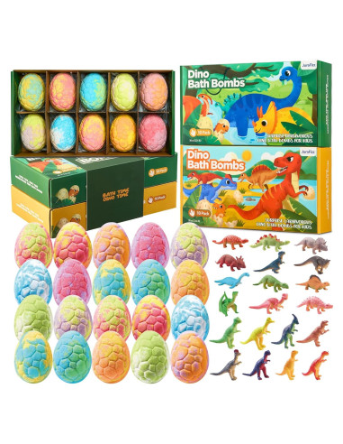 Bolas de Baño de Dinosaurio JuraFizz - 20 Unidades con Juguetes
