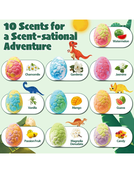 Bolas de Baño de Dinosaurio JuraFizz - 20 Unidades con Juguetes