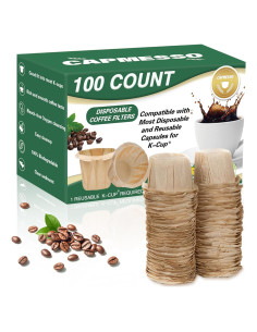 Filtros de papel para café desechables CAPMESSO 100 unidades