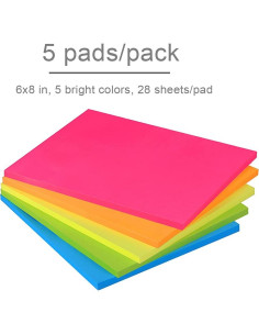 Notas Adhesivas Vanpad 15x20 cm 5 Blocs Coloridos 28 Hojas 2