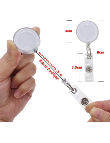 Paquete de 10 Soportes de Insignia Retráctiles YEALQUE