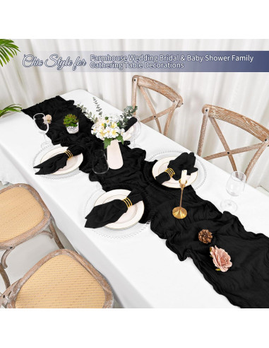 Paquete de 100 Servilletas de Gasa Negras 50x50 cm Lumaycens