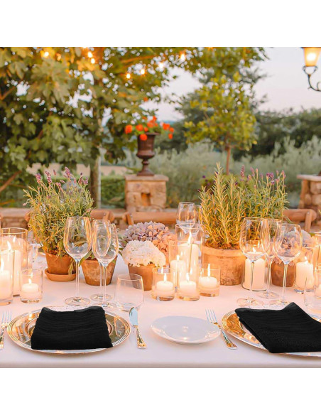 Paquete de 100 Servilletas de Gasa Negras 50x50 cm Lumaycens