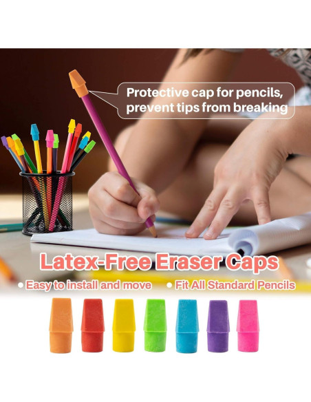 Borradores de Capuchón Sukh - 100 Unidades Sin Látex