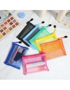 6 Bolsas Cosméticas de Malla Nylon FdcZeyxior 12.7x10.2cm 2