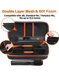 Funda de micrófono inalámbrico JBL LZSIG - Negro, XL, Resistente 2