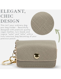 Soporte de Bolsa de Excremento Vegano Nina Woof Gris 2