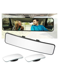 Espejo Retrovisor Panorámico Kitbest 29 cm Convexo Ajustable