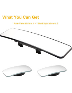 Espejo Retrovisor Panorámico Kitbest 29 cm Convexo Ajustable 2