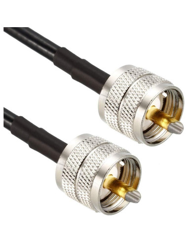 Cable Coaxial RG58 uxcell 2.44m UHF Masculino a Masculino