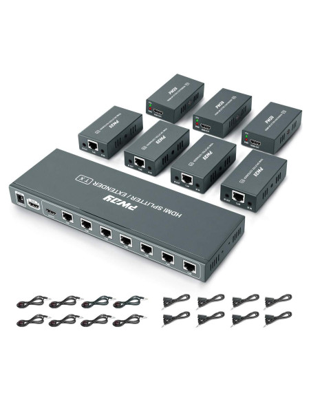 Extensor HDMI 1x7 PWAY 1080p 60Hz hasta 50m con Control Remoto Extensor HDMI 1x7 PWAY 1080p 60Hz hasta 50m con Control Remoto