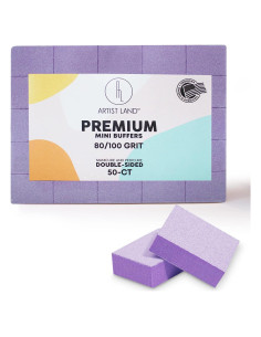 Juego de Mini Pulidores de Uñas Artist Land 80/100 Grano - 50 Ct