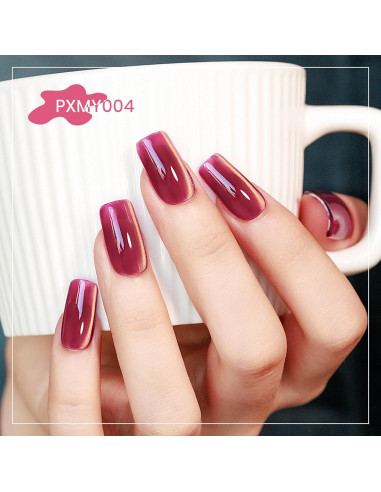 Set de Esmalte de Uñas Gel MIZHSE Efecto Ojo de Gato 8 Colores