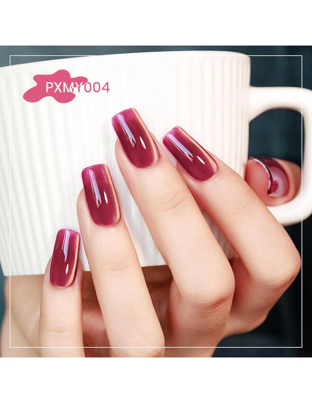 Set de Esmalte de Uñas Gel MIZHSE Efecto Ojo de Gato 8 Colores